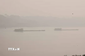 Chất lượng không khí của Hà Nội ở mức "không lành mạnh." (Nguồn: TTXVN)