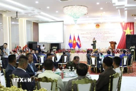 Quang cảnh Lễ kỷ niệm 80 năm ngày Quốc khánh Việt Nam 2/9 tại tỉnh Battambang, Vương quốc Campuchia. (Ảnh: Hoàng Minh/TTXVN)