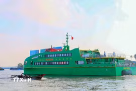 Tàu Mai Linh Express hoạt động tuyến Cần Thơ-Côn Đảo. (Ảnh: TTXVN phát)