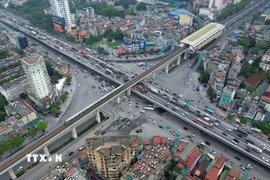 Đường sắt đô thị. (Ảnh: Quốc Khánh/TTXVN)