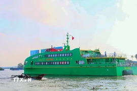 Tàu Mai Linh Express hoạt động tuyến Cần Thơ-Côn Đảo. (Ảnh: TTXVN phát)