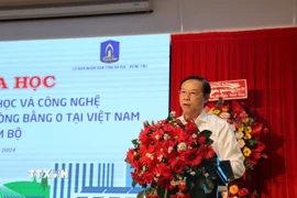 Chủ tịch Uỷ ban Nhân dân tỉnh Bà Rịa-Vũng Tàu Nguyễn Văn Thọ phát biểu tại hội thảo. (Ảnh: Hoàng Nhị/TTXVN)