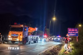 Đèo Bảo lộc-nơi xảy ra vụ tai nạn. (Ảnh TTXVN phát)