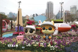 Một tạo hình ấn tượng tại sự kiện. (Ảnh: Xuân Vịnh/TTXVN).