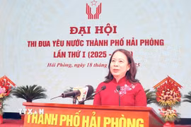 Bà Võ Thị Ánh Xuân, Phó Chủ tịch nước phát biểu chỉ đạo Đại hội. (Ảnh: Hoàng Ngọc/TTXVN)