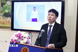 Bí thư Chi bộ lưu học sinh Việt Nam tại Bắc Kinh Hoàng Đình Thiết. (Ảnh: Công Tuyên/TTXVN)