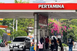 Các trạm xăng ở Indonesia. (Ảnh: Minh Thái/TTXVN)
