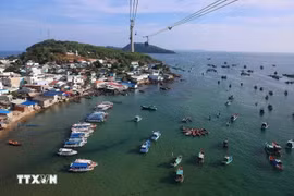 Một góc thành phố Phú Quốc. (Ảnh: Dương Giang/TTXVN)