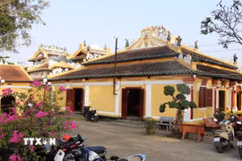 Đình Bình Thủy, một trong những ngôi đình cổ kính bậc nhất của vùng đất Nam Bộ đã được xếp hạng là Di tích lịch sử-văn hóa cấp Quốc gia. (Ảnh: Nguyễn Hằng/TTXVN) 