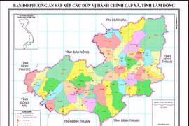 Các tỉnh Bến Tre, Lâm Đồng, Kon Tum, Sóc Trăng và thành phố Đà Nẵng sắp xếp đơn vị hành chính