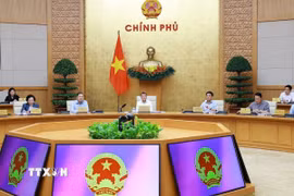Thủ tướng Lê Minh Hưng chủ trì Phiên họp Chính phủ thường kỳ tháng 4 năm 2026. (Ảnh: Dương Giang/TTXVN)