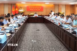 Quang cảnh buổi làm việc. (Ảnh: Tuấn Phi/TTXVN)