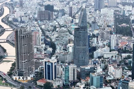 Tháp tài chính Bitexco nằm ở phường Sài Gòn được coi là trung tâm tài chính Thành phố Hồ Chí Minh hiện tại. (Ảnh: Hồng Đạt/TTXVN)