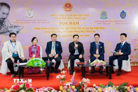 Các diễn giả tại tọa đàm. (Ảnh: TTXVN phát)