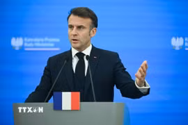 Tổng thống Pháp Emmanuel Macron ngày 24/7/2025 tuyên bố Paris sẽ chính thức công nhận Nhà nước Palestine tại khóa họp sắp tới của Đại Hội đồng Liên hợp quốc vào tháng Chín. (Nguồn: PAP/TTXVN)