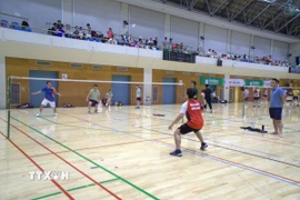 Các trận đấu diễn ra kịch tính và sôi nổi. (Ảnh: Nguyễn Tuyến/TTXVN) 
