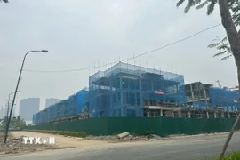 Dự án Ciputra giai đoạn 3 (quận Tây Hồ, nối từ Nguyễn Văn Huyên kéo dài cắt đường 40m thông từ chân cầu Nhật Tân đến chân cầu Thăng Long). (Ảnh: Minh Nghĩa/TTXVN)