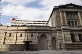 Trụ sở Ngân hàng Trung ương Nhật Bản tại thủ đô Tokyo. (Ảnh: Kyodo/TTXVN)