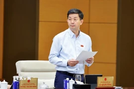 Tổng thư ký Quốc hội, Chủ nhiệm Văn phòng Quốc hội Lê Quang Tùng phát biểu. (Ảnh: Doãn Tấn/TTXVN)