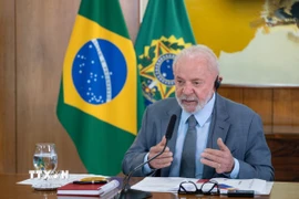 Tổng thống Brazil Lula da Silva phát biểu tại Brasilia. (Ảnh: THX/TTXVN)