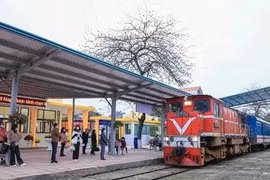 Các vị trí nhà ga, hướng tuyến của Dự án đường sắt Lào Cai-Hà Nội-Hải Phòng đã được tính toán và dự báo tương lai nhu cầu, năng lực vận tải. (Ảnh: Việt Hùng/Vietnam+)