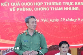 Thiếu tướng Nguyễn Quốc Toản, Chánh Văn phòng Bộ Công an. (Ảnh: Phương Hoa/TTXVN) 
