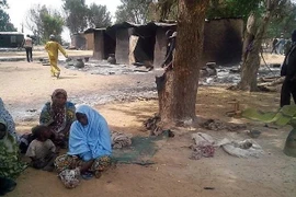 Những ngôi nhà bị phá hủy sau một vụ tấn công tại làng Kawuri, bang Borno, Nigeria. (Ảnh minh họa: Getty Images/TTXVN)