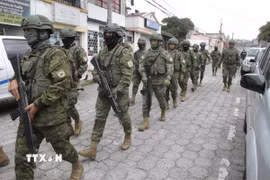 Binh sỹ Ecuador. (Ảnh: THX/TTXVN)