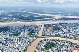 Phường Long Xuyên trung tâm đô thị, thương mại, dịch vụ của tỉnh An Giang. (Ảnh: Thanh Sang/TTXVN) 