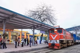 Các vị trí nhà ga, hướng tuyến của Dự án đường sắt Lào Cai-Hà Nội-Hải Phòng đã được tính toán và dự báo tương lai nhu cầu, năng lực vận tải. (Ảnh: Việt Hùng/Vietnam+)