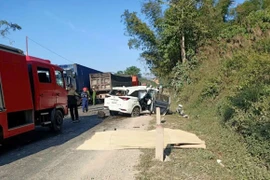 Hiện trường vụ tai nạn. (Nguồn: Báo Công lý)