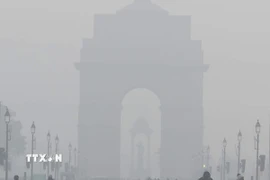 Không khí ô nhiễm nghiêm trọng tại New Delhi, Ấn Độ ngày 17/12/2025. (Ảnh: ANI/TTXVN) 