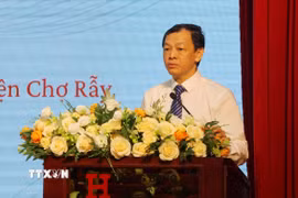 Tiến sỹ, Bác sỹ Nguyễn Tri Thức, Thứ trưởng Bộ Y tế phát biểu khai mạc hội thảo. (Ảnh: Đinh Hằng/TTXVN)