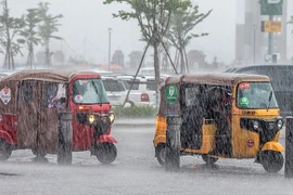 Mưa lớn ở Campuchia. (Nguồn: Khmer Times)
