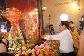 Đền thờ Anh hùng dân tộc Trương Định tại Đồng Tháp. (Ảnh: Minh Trí/TTXVN)