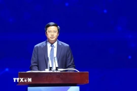 Thứ trưởng Bộ Tài chính Nguyễn Đức Tâm phát biểu. (Ảnh: Tuấn Anh/TTXVN)