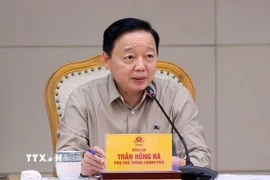 Phó Thủ tướng Trần Hồng Hà phát biểu chỉ đạo. (Ảnh: Văn Điệp/TTXVN)