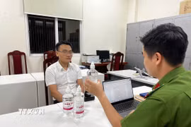 Ông Phạm Đình Tuấn tại cơ quan điều tra. (Ảnh: TTXVN phát)