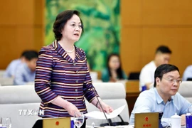 Bộ trưởng Bộ Nội vụ Phạm Thị Thanh Trà phát biểu. (Ảnh: Doãn Tấn/TTXVN)