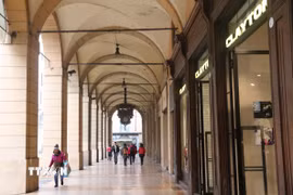 Muôn vẻ mái vòm tại Bologna. (Ảnh: Dương Hoa/TTXVN)