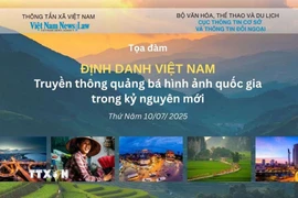 Tọa đàm với chủ đề “Định danh Việt Nam - Truyền thông quảng bá hình ảnh quốc gia trong kỷ nguyên mới,” là một trong những hoạt động quan trọng nhằm xây dựng một chiến lược toàn diện để lan tỏa giá trị Việt Nam trong giai đoạn phát triển mới. (Ảnh: Vietnam+)