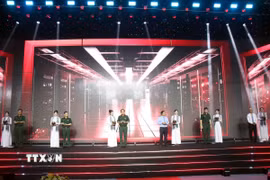 Tập đoàn Công nghiệp-Viễn thông Quân đội (Viettel) khởi công xây dựng Trung tâm dữ liệu và Nghiên cứu phát triển công nghệ cao Viettel tại Khu công nghiệp Tân Phú Trung (huyện Củ Chi, Thành phố Hồ Chí Minh). (Ảnh: Tiến Lực/TTXVN)