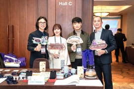 Giới thiệu xúc tiến du lịch Huế-Quảng Trị tại Seoul. (Ảnh Khánh Vân/TTXVN)