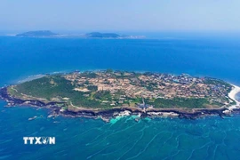 Đảo bé Lý Sơn nhìn từ trên cao. (Ảnh: Nguyễn Yên/TTXVN phát)