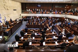 Toàn cảnh một phiên họp Quốc hội Israel tại Jerusalem. (Ảnh: THX/TTXVN)