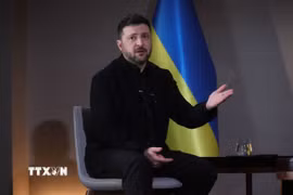 Tổng thống Ukraine Volodymyr Zelensky. (Ảnh: PAP/TTXVN) 