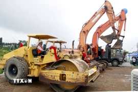 Một lễ khởi công dự án tại Bắc Ninh. (Ảnh: Đồng Thúy/TTXVN)