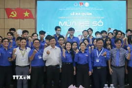 Trung ương Đoàn Thanh niên Cộng sản Hồ Chí Minh phát động đợt sinh hoạt chính trị sâu rộng với chủ đề “Tự hào Việt Nam” từ 1/8 đến 2/9/2025. (Ảnh: Hồng Thái/TTXVN)