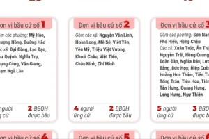Bầu cử Quốc hội và HĐND: 6 đơn vị bầu cử của tỉnh Hưng Yên