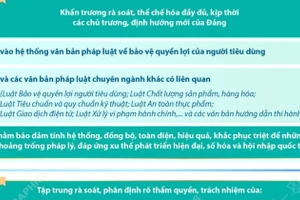 Thể chế hóa chủ trương của Đảng vào hệ thống pháp luật bảo vệ quyền người tiêu dùng
